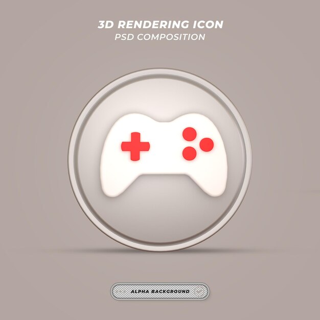 Game Gear Icon im 3D-Rendering