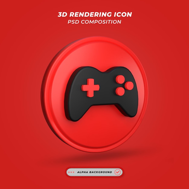 Game Gear Icon im 3D-Rendering