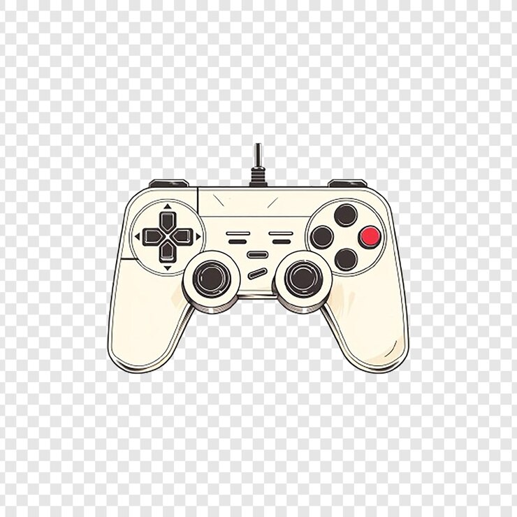 PSD game pad isolated on transparent background