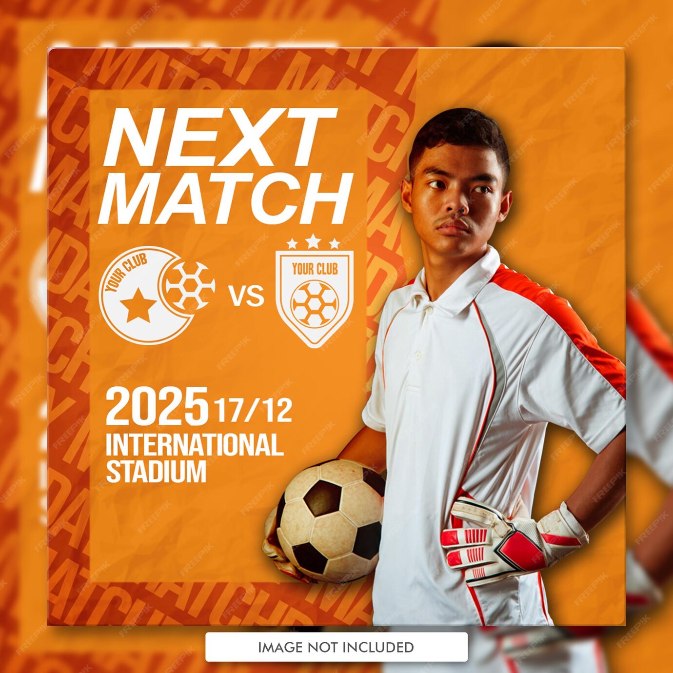 Gameday soccer football calendar club square banner o volante de redes