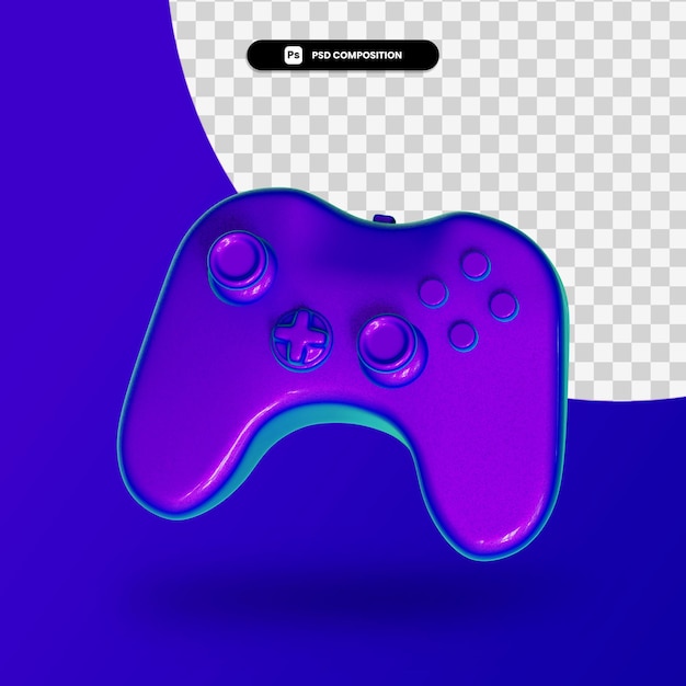 Gamepad 3D-Render-Illustration isoliert