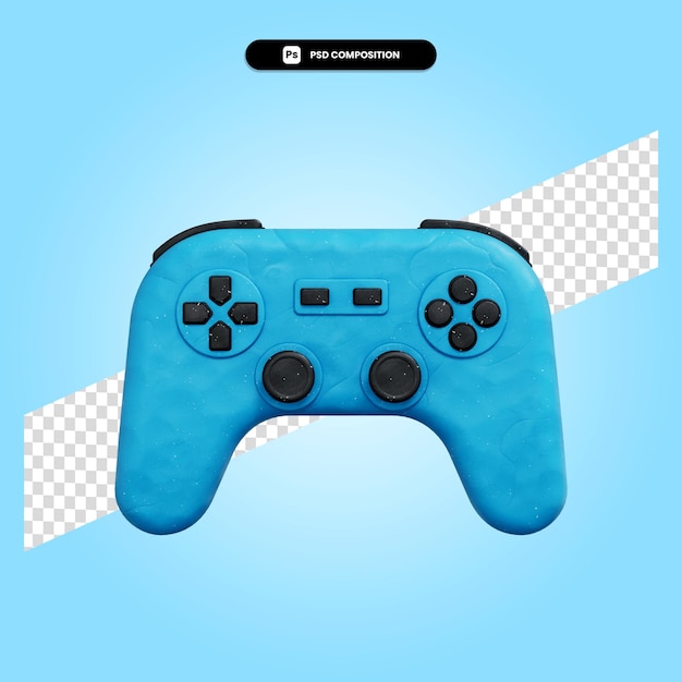 Gamepad 3d-render-illustration isoliert