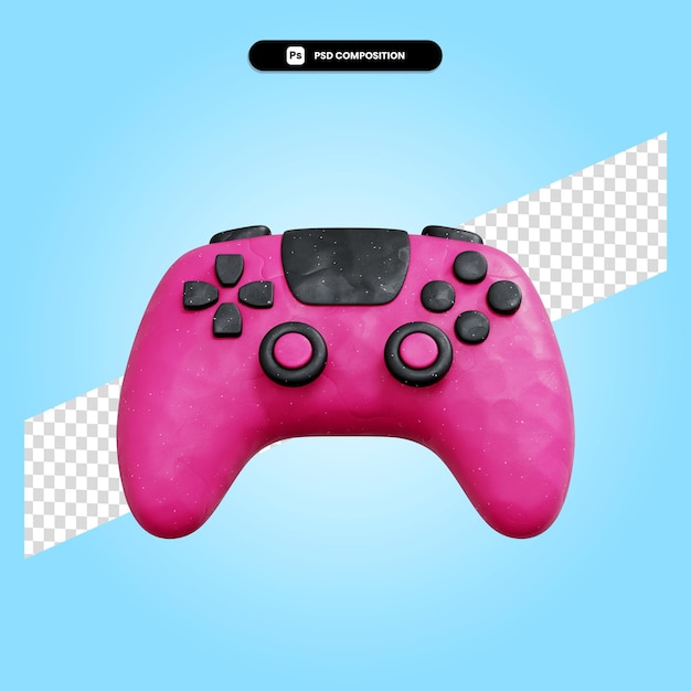 Gamepad 3d-render-illustration isoliert