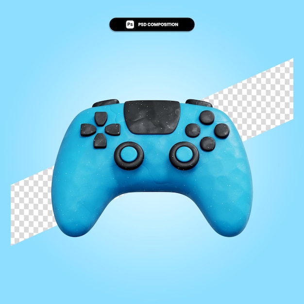 Gamepad 3d-render-illustration isoliert