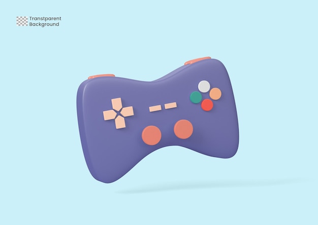 Gamepad 3D-Render-Illustration isoliert