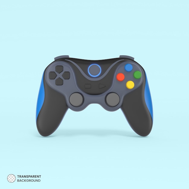 PSD gamepad gamecontroller-joystick-symbol isolierte 3d-darstellung