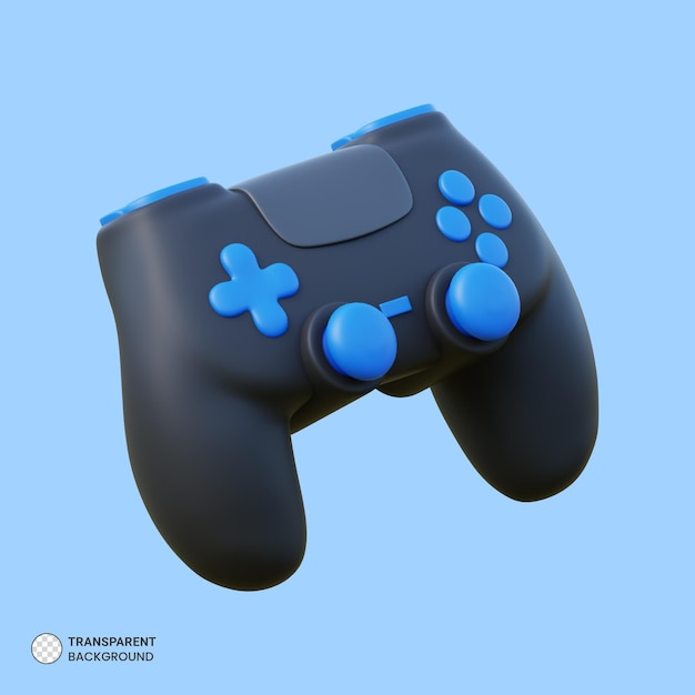 Gamepad-Gamecontroller-Symbol isolierte 3D-Render-Illustration