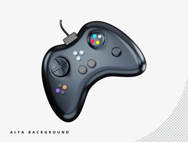 PSD gamepad con ilustración de icono de vector de renderizado 3d