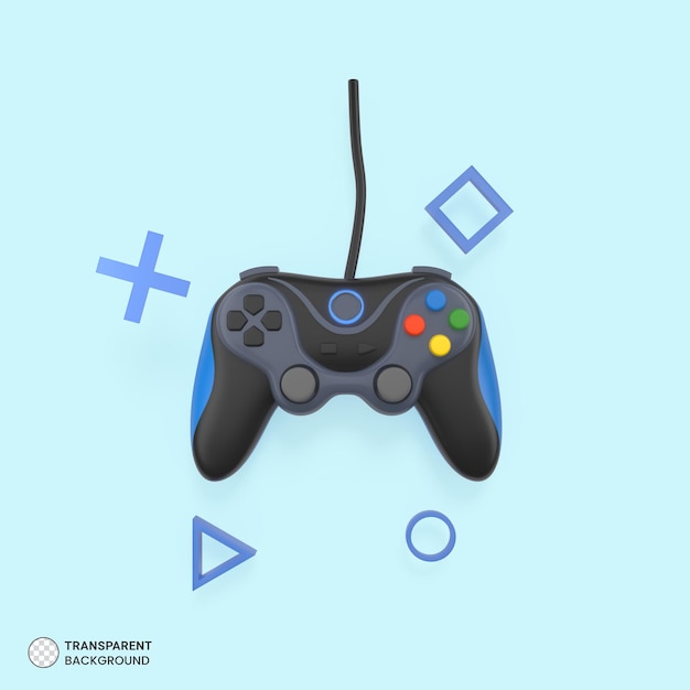 Gamepad Joystick del controller di gioco Icona Rendering 3d isolato