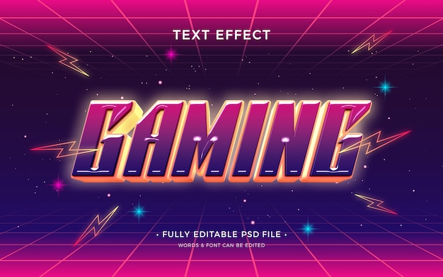 PSD gamer-text-effekt