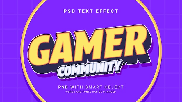 PSD gamer-text-effekt