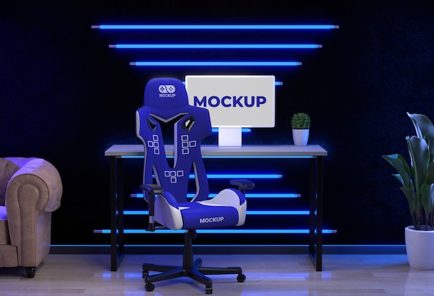 PSD gamer-zimmer-setup-mockup