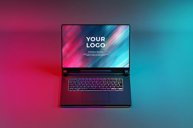 Gaming-Laptop-Modell mit RGB-LED-Tastatur