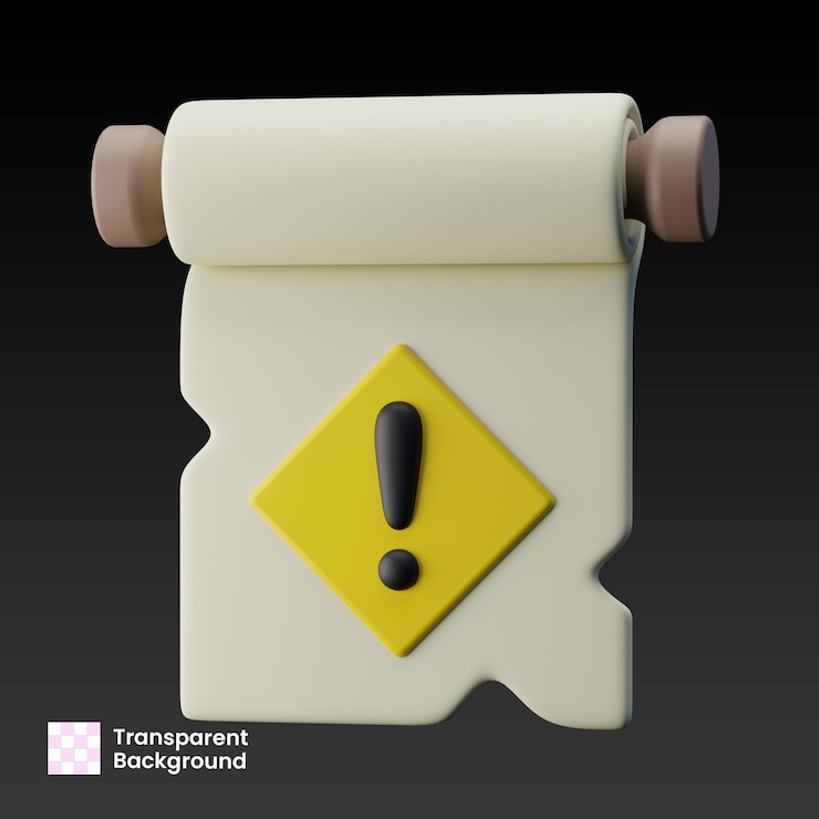 PSD gaming quest scroll 3d illustration