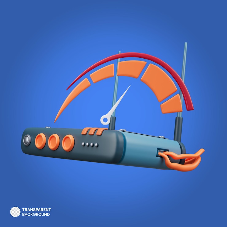 PSD gaming router icon isolated 3d render illustration