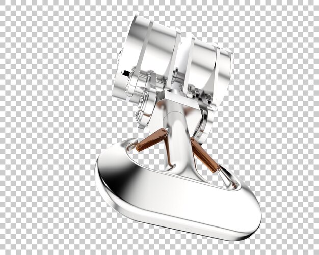 Gancho de grúa con rueda aislada sobre fondo transparente Ilustración de renderizado 3d
