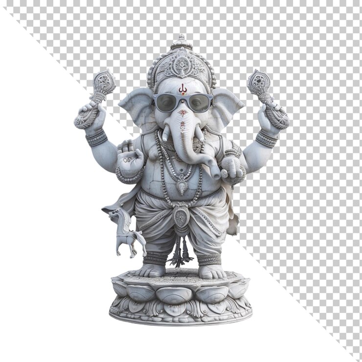 PSD ganesh chaturthi aislado en un fondo transparente