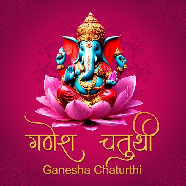 PSD ganesh chaturthi shri ganesha diseño