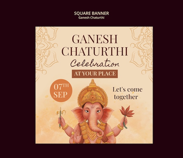 Ganesh Chaturthi Vorlage Design