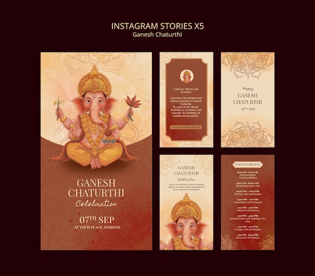 Ganesh Chaturthi Vorlage Design