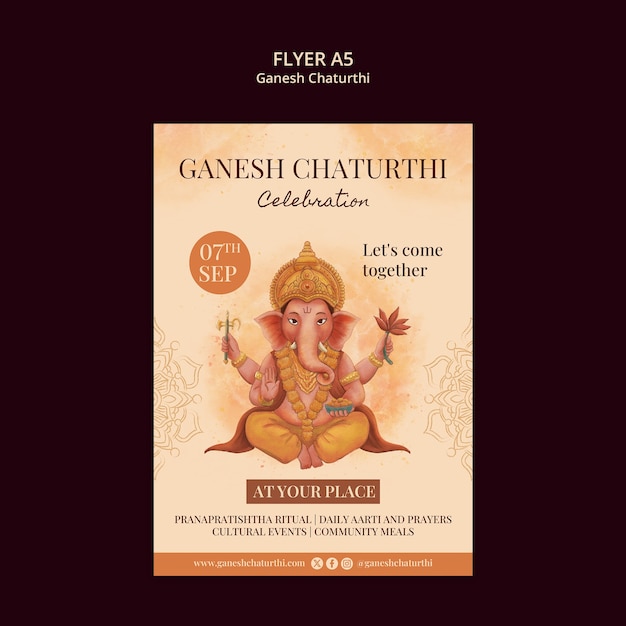 Ganesh Chaturthi Vorlage Design