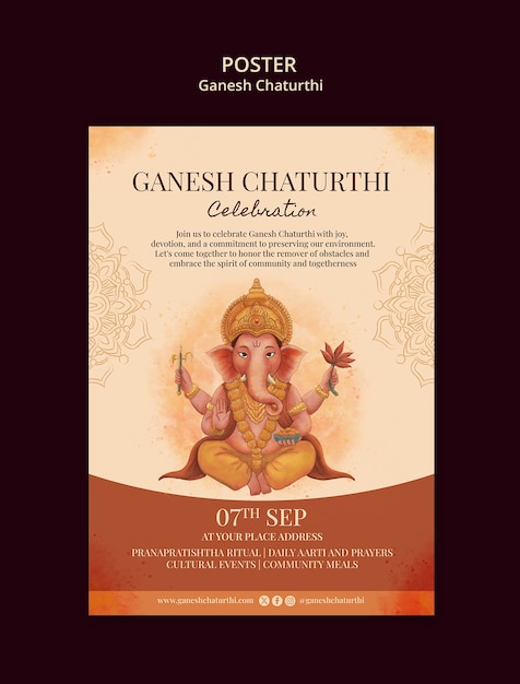 Ganesh Chaturthi Vorlage Design