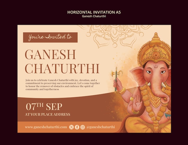 Ganesh Chaturthi Vorlage Design