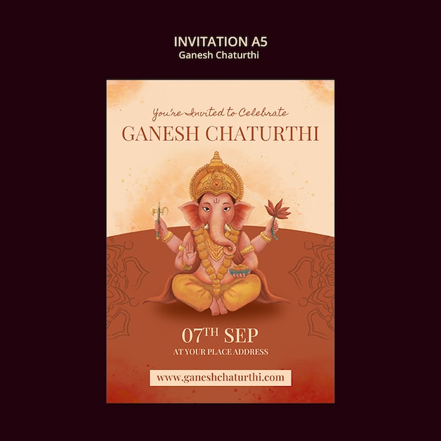 Ganesh Chaturthi Vorlage Design