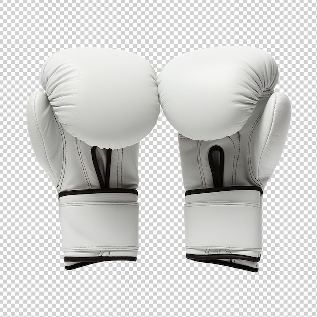 PSD des gants de boxe blancs coupés.