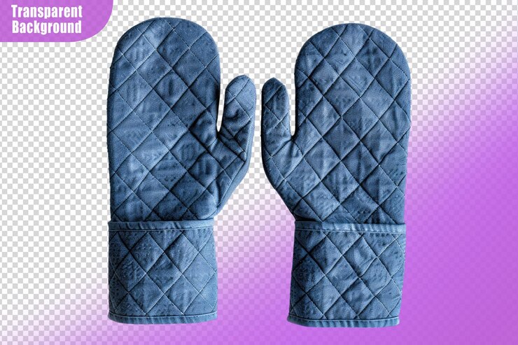 PSD gants de four isolés sur fond transparent