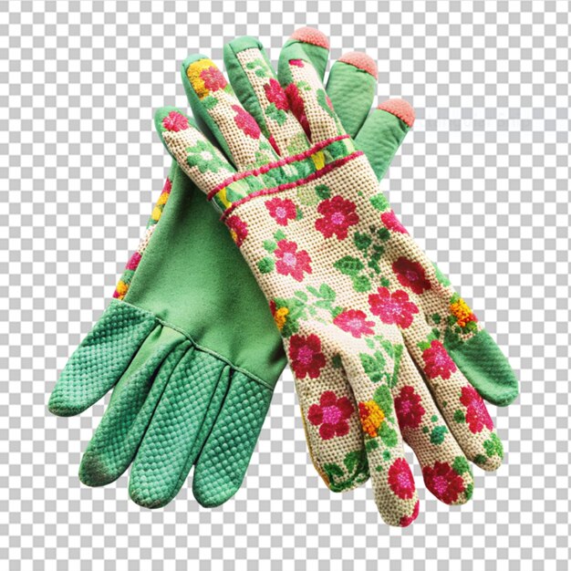 PSD gants de jardinage sur fond transparent