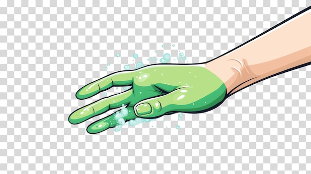 PSD gants de nettoyage à la main isolés sur illustration vectorielle fond transparent