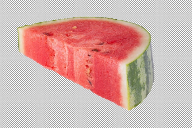 Ganze und halbe wassermelone einzeln auf transparentem hintergrund