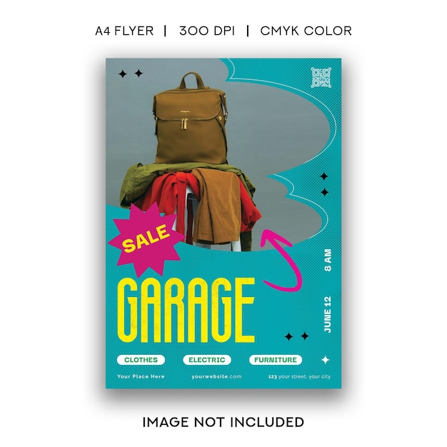 PSD garage vente flyer