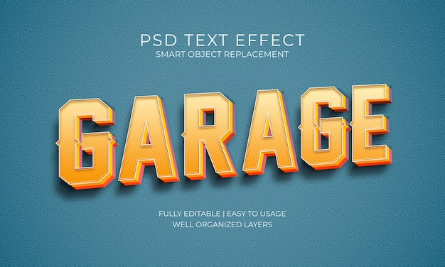GARAGENTEXT-EFFEKT