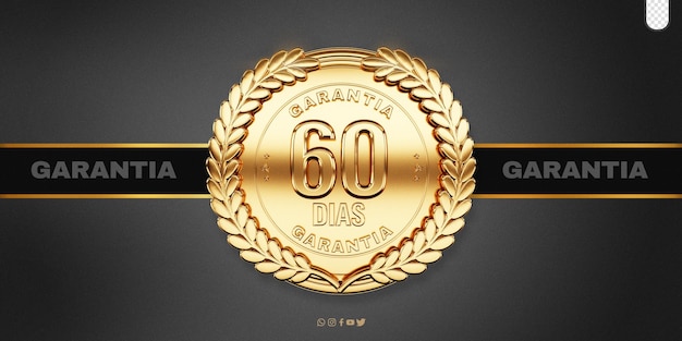 Garantieschein für realistische 3D-Logo-Shopping