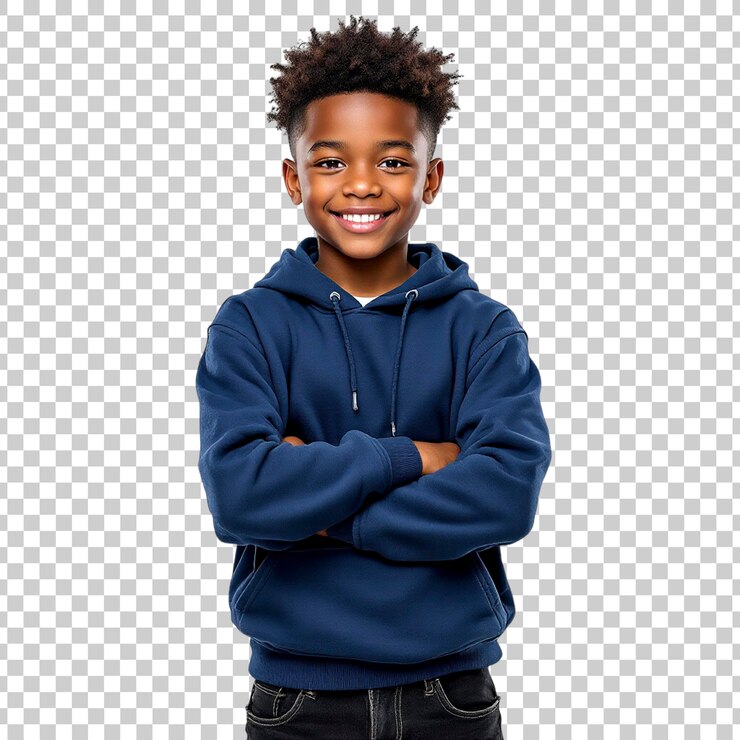PSD un garçon afro-américain souriant