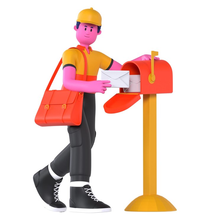 PSD garçon de documents, livreur de courrier, courrier de colis
