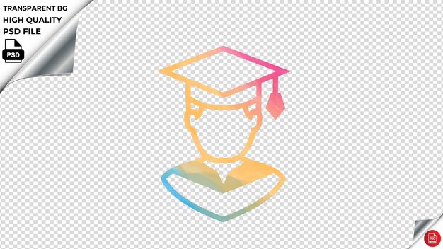 PSD le garçon de la remise des diplômes pastel coloré psd transparent