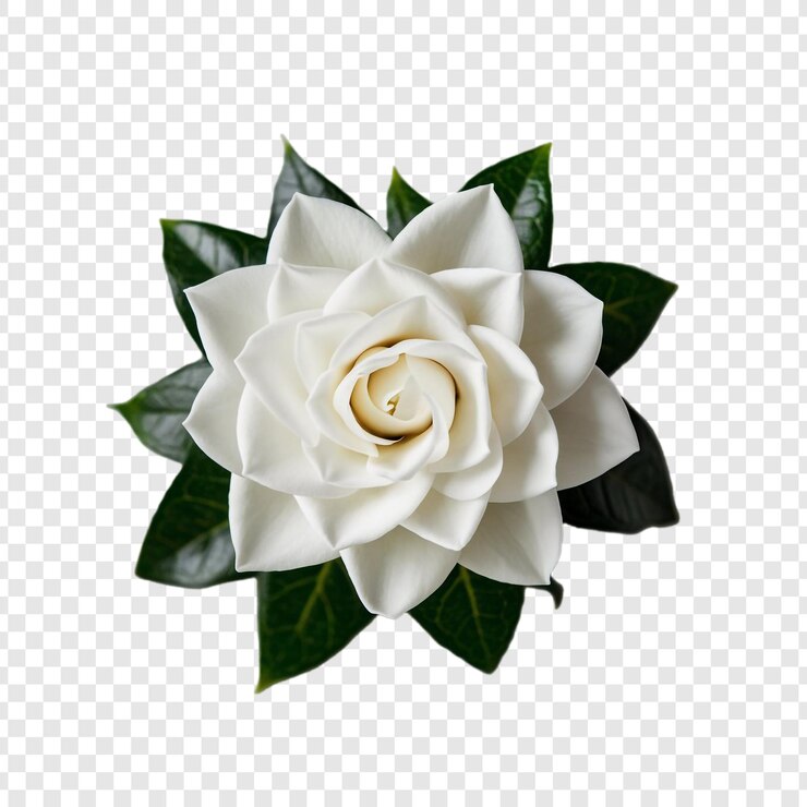 PSD gardénie sur fond transparent