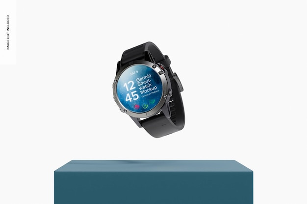 Garmin Sport Smartwatch Sur La Maquette Du Podium, Vue Avant