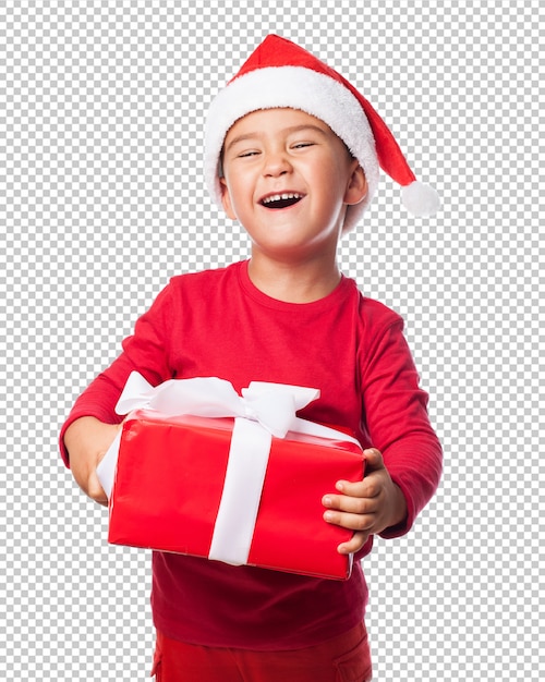 PSD garoto garoto comemorando o natal