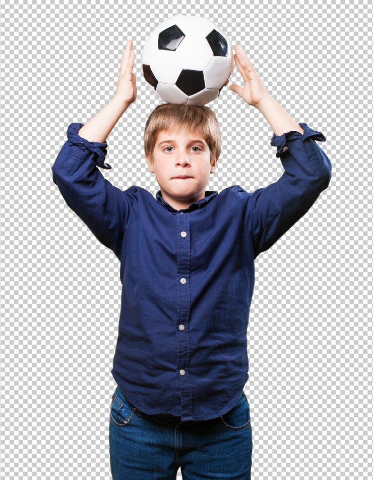 PSD garoto jogando futebol