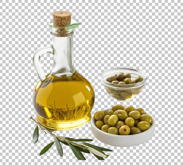 garrafa de azeite de oliva verde