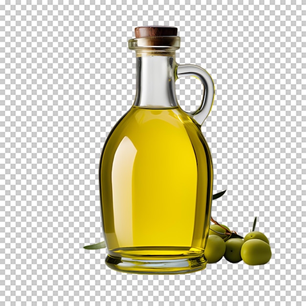 PSD garrafa de azeite isolada em fundo transparente