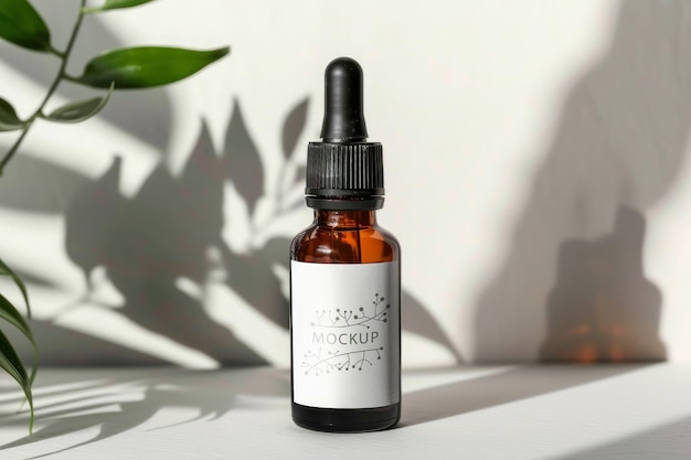 Garrafa de gotícula estética com rótulo limpo perfeita para óleos essenciais, sérums e marcas ecológicas