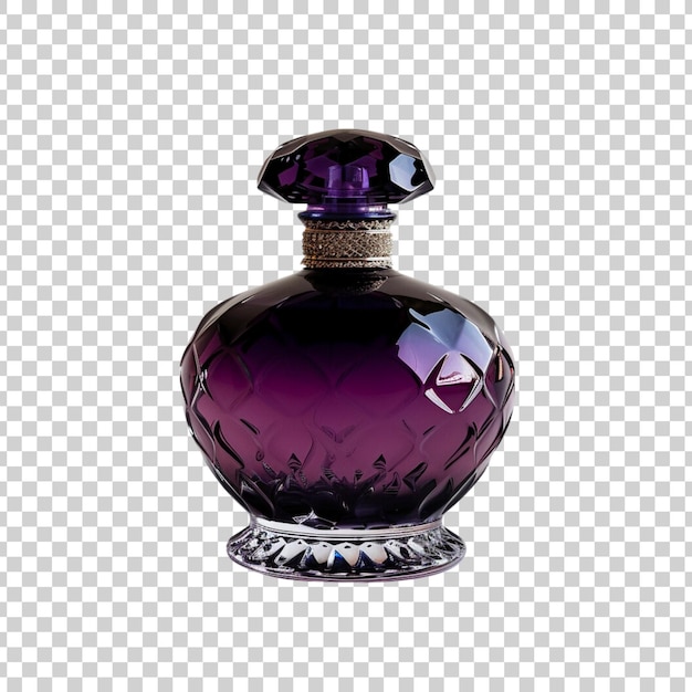 Garrafa de perfume de luxo isolada sobre um fundo transparente