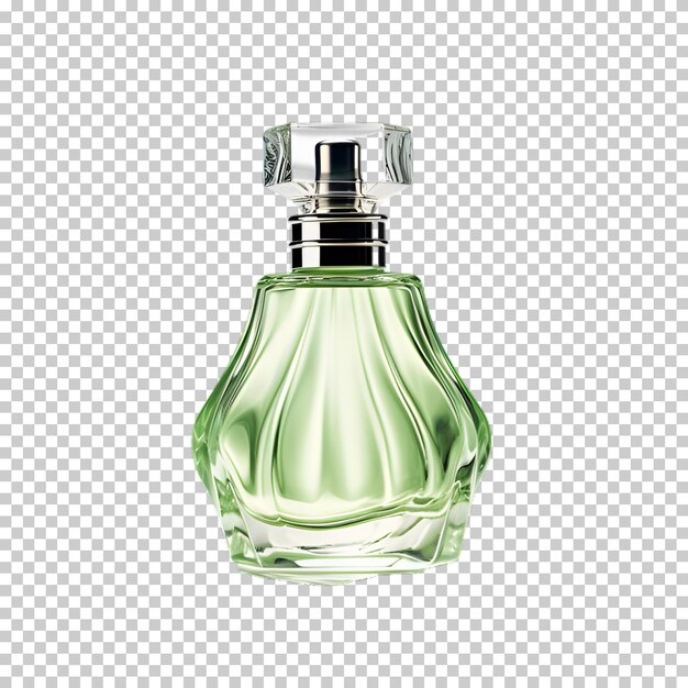 PSD garrafa de perfume verde png isolado em fundo transparente