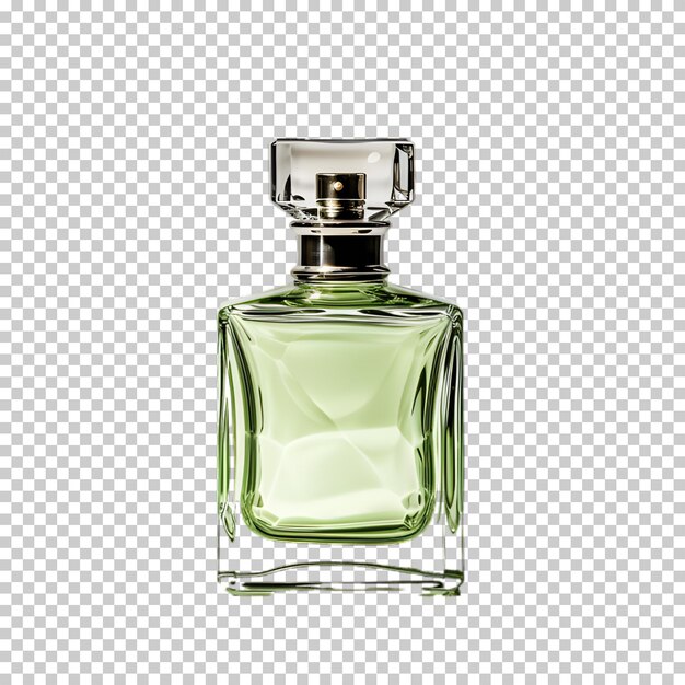 Garrafa de perfume verde png isolado em fundo transparente