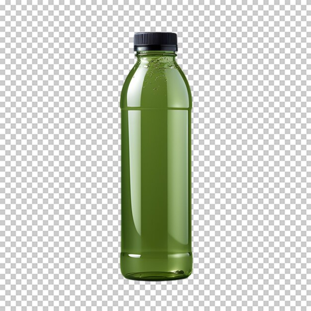 PSD garrafa de plástico verde isolada em fundo transparente